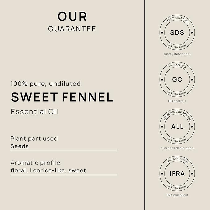 VINEVIDA Fennel Essential Oil - Gallon Undiluted for Soap Making, Skin Safe - DIY Candle Scents for Candlemaking - 8 lbs Bulk Oil