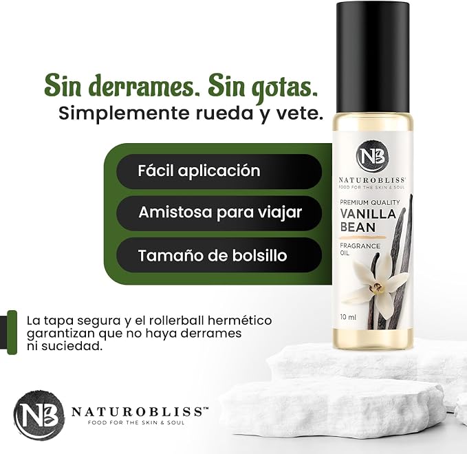 NaturoBliss Vanilla Perfume, Fragrance Oil Roll On 10 ml