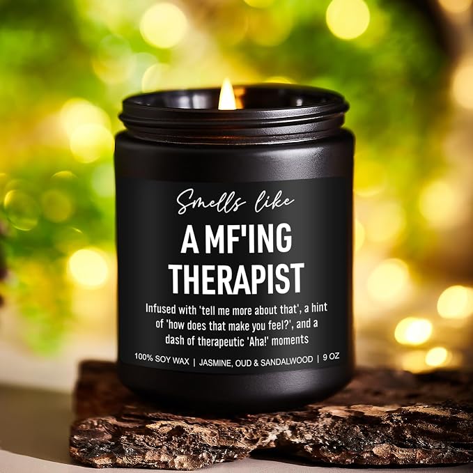 Younift Funny Scented Candle, Therapist Gifts, Therapy Office Decor & Must Haves, Occupational Therapy Gifts, Mental Health, Psychology Graduation, Therapist Appreciation Presents, Psychologist