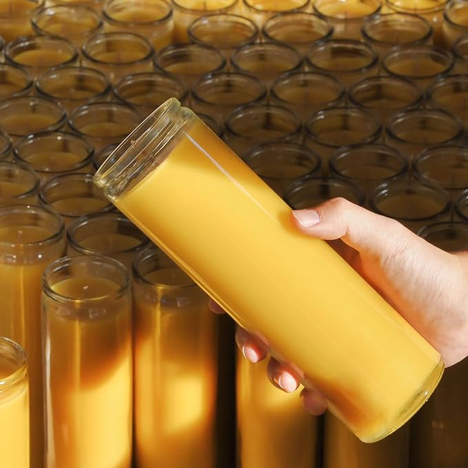 7 Day Beeswax Devotional Prayer Candle - Unscented Vigil Altar Candle for Blessing Memorial&Religious Ceremonies