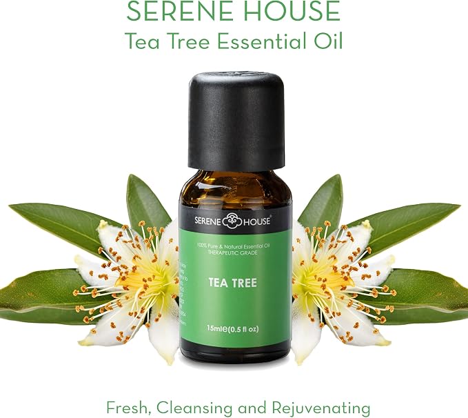 Serene House Apothecary Aromatherapy Essential Oil Collection for Diffusers - Scents to Promote Relaxation and Positivity, 100% Natural, Water Compatible for Home Use - Gift Set of 3, 15ml Bottles
