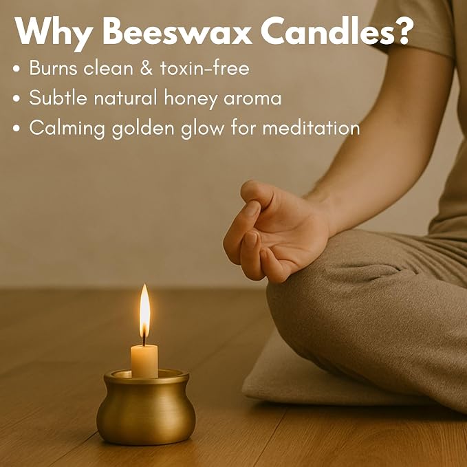 20 Minute Pure Beeswax Candles, Beeswax Meditation Candles, Refill Pack of 50 Mini Candles, Stress Releif Gifts for Women,Non Toxic Candle Made in Australia (Refill Pack 50pcs)