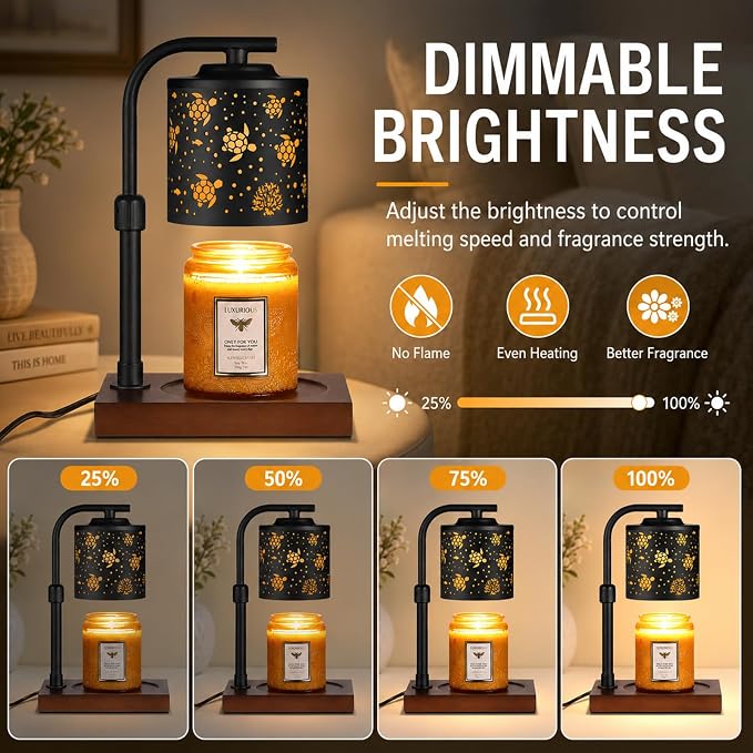 Candle Warmer Lamp with Adjustable Height Dimmable for New Home Decor Electric Candle Warmer for Jar Candles Birthday Gifts for Women Mom(Sea Turtle)