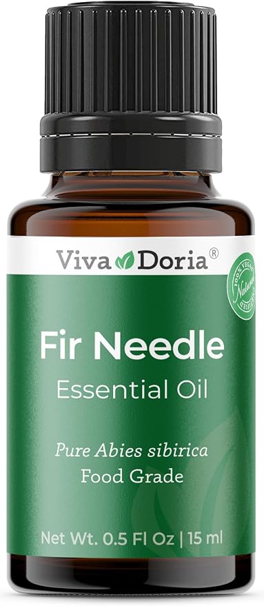 Viva Doria Fir Needle Essential Oil, 100% Pure, Natural Essential Oil, Undiluted, for Aromatherapy | Food Grade, 15 mL (0.5 Fluid Ounce)