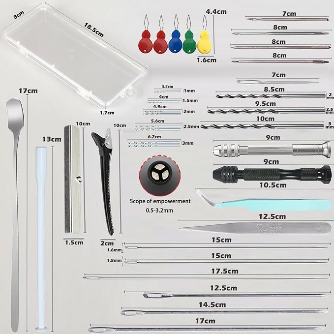 37PCS Candle Making Tools Set Adjustable Punch Needle Long Silicone Mold Needle Drill Candle Wick Hole Drill Steel Sticks to Make Holes in Candles Soap,Mold Punch Wicking Needle Tools Inserting Tool