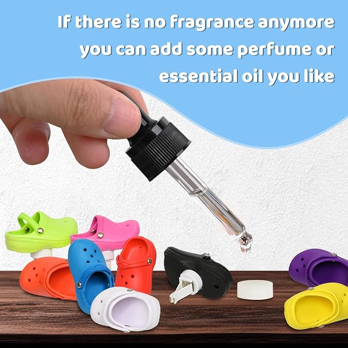 Cute Car Air Freshener, 1 Pack Shoe Shape Car Vent Clip with 2 PCS Refills Solid Fragrance Replacement Pads - Car Decor with Blue Perfume Clip - Interior Accessories for Men/Women