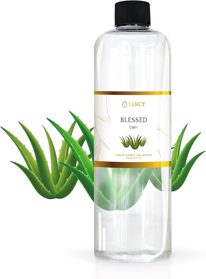 YANCY Blessed Luxury Collection Fragrance Oil (16 oz), Soft Spiritual Scent, Ideal for Diffusers, Oil Burners & Aroma Lamps, Calming Aroma to Set a Peaceful Intention