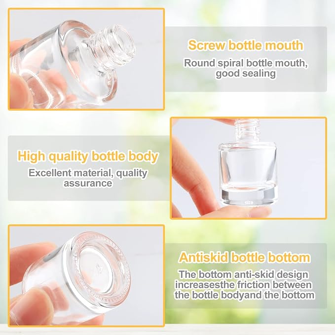 20 Pcs 8ml Hanging Car Air Freshener Diffuser,Empty Clear Glass Essential Diffuser Oil Aromatherapy Fragrance Perfume Pendant Glass Vials with Wooden Caps & Hanging String,Cylindrical