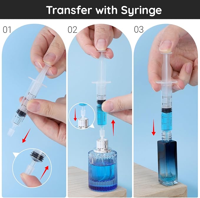 Segbeauty 10pcs Perfume Travel Refill Tools, 5ml Plastic Perfume Extractor Dispenser Refill Tool Transfer Tools Set for Refill Perfume, Large Funnel for Refillable Cologne Perfume Atomizer