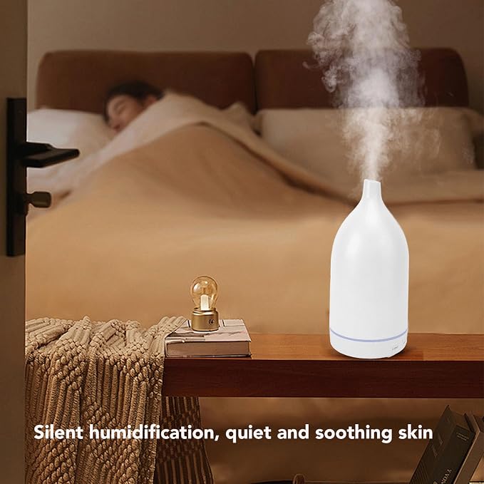 Essential Oil Diffuser, 110ml Aromatherapy Diffuser with Auto Shut Off Smart Timer, Night Light, USB Quiet Cool Mist Humidifier Scent Diffuser for Home, Bathroom Boutiques,