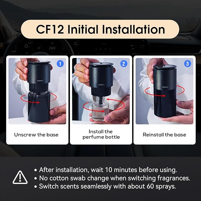 Ceeniu Car Air Fresheners - F26/CF12/F39 Dedicated Perfume Refill - 45ml - Can be Used for 2~6 Months - Made with Natural Plant Extracts - French Imported Fragrance - 17 Varied Scents Available