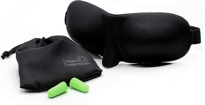 Wild Essentials® Sweet Dreams™ Comfortable & Contoured Sleep Mask Kit with Carry Pouch and Moldex® Ear Plugs, Travel Set, Gift