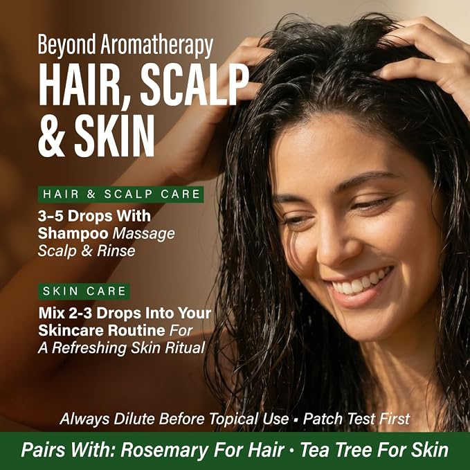 100% Pure Eucalyptus Oil - 4 Fl Oz Eucalyptus Essential Oil for Hair, Skin, Diffuser, Aromatherapy & DIY Soap Making Scent