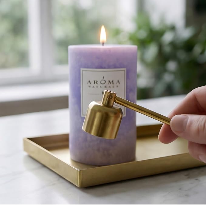 Aroma Naturals Essential Oil Tranquility Pillar Candle, 2.5" x 4", Lavender, 11 Ounce
