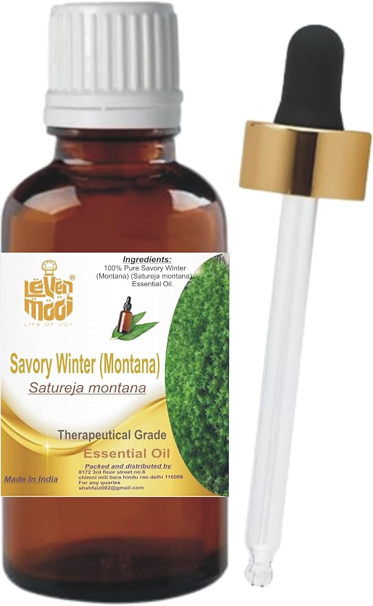 LEVENMOOI Savory Winter (Satureja Montana) Pure & Natural Therapeutic Grade Essential Oil Glass with Dropper (15ml)