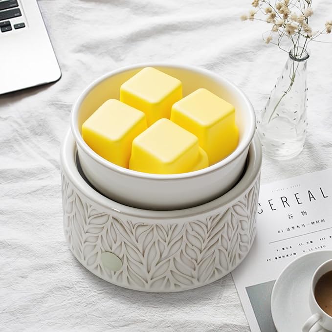 EQUSUPRO Wax Melt Warmer for Scented Wax Melts- Electric 4 in-1 Ceramic Candle Wax Warmer Burner Fragrance Wax Melter for Home Office Bedroom Living Room Decor & Gifts for Women