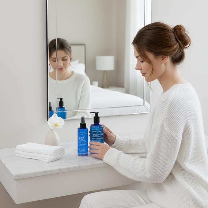 Pecksniff's Sleep Therapy Duo Gift Set – Beauty Sleep Bath & Shower Gel 300 ml & Pillow Spray 100 ml – Relaxing Aromatherapy for Restful Nights