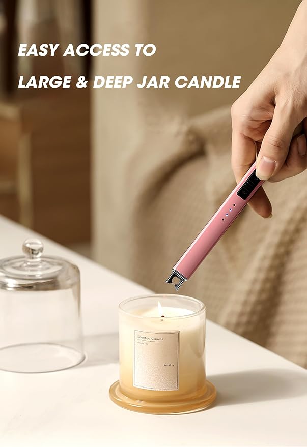 MEIRUBY Lighter Electric Candle Lighter, Birthday for Women Men Mom Wife Sister, Rechargeable USB Arc Lighters for Candle Camping BBQ