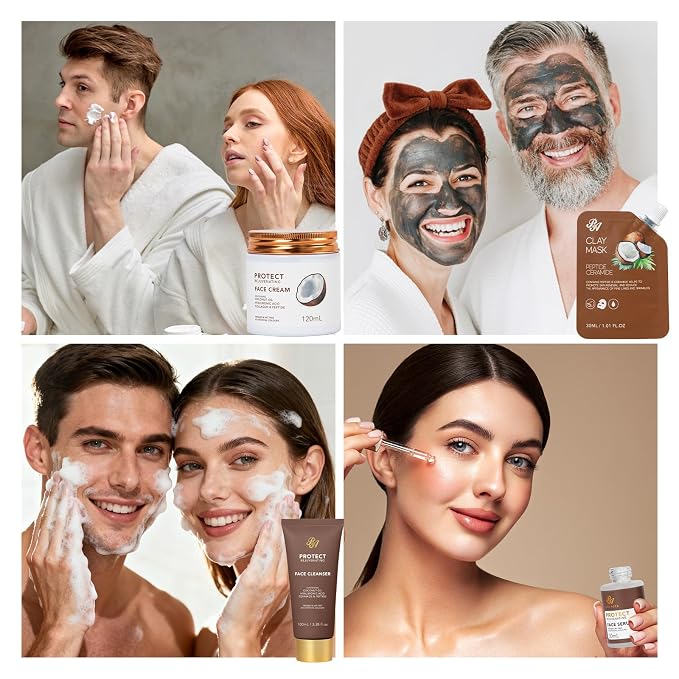 Gifts for Women & Men, 32 Pcs Coconut Vanilla Spa Gift Basket Set for Women & Men, Hydrating Face Skin Care Gift Set, Bath & Body Gift Basket Kit, Home Spa, Birthday, Christmas, Anniversary, Wife, Dad