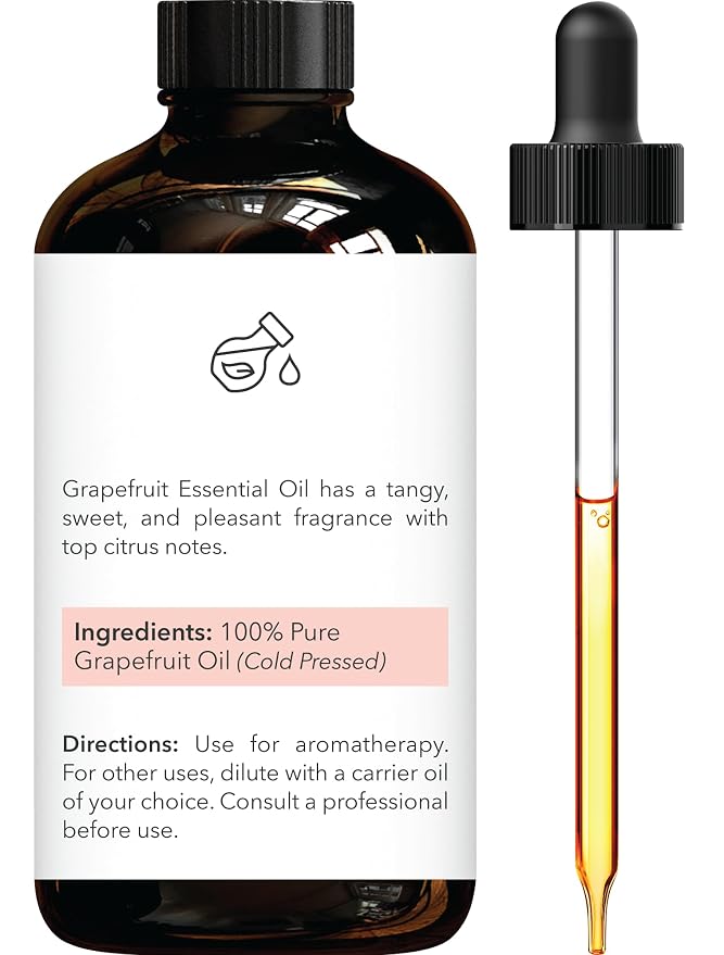 Brooklyn Botany Grapefruit & Cedarwood Essential Oils – 4 Fl Oz (Pack of 2) – 100% Pure & Natural – Refreshing & Grounding Aromatherapy Blend