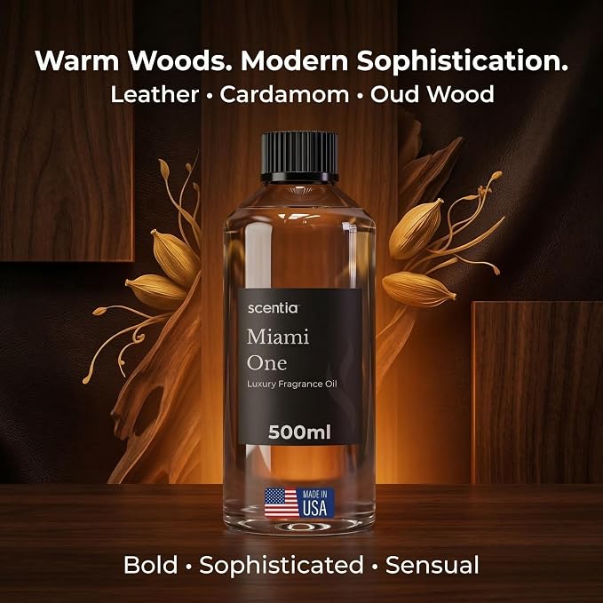 Scentia Miami One (My Way) Diffuser Oil for HVAC Scent Machine – Hotel Fragrance Inspired by 1 Hotel Miami Beach – 500 mL – Lemon, Sandalwood & Cedar Oil for Commercial & Cold Air Diffusers