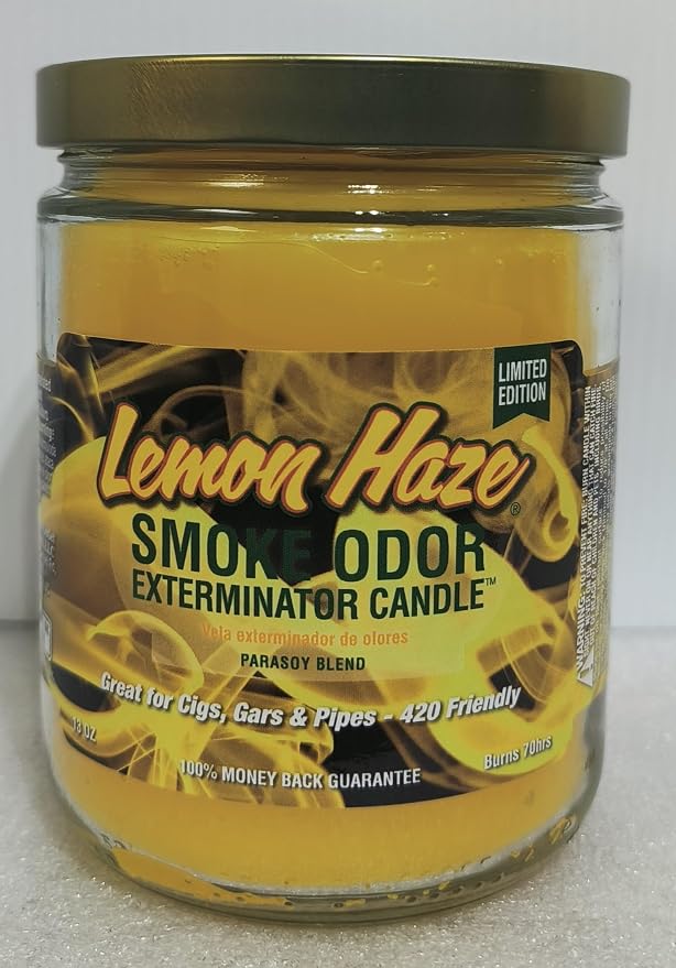Smoke Odor Exterminator 13oz Jar Candles Orange Lemon Splash Assorted 8 | Includes Kiwi Twisted Strawberries, Lemon Haze, Blueberry Dreamz, Pineapple Coconut