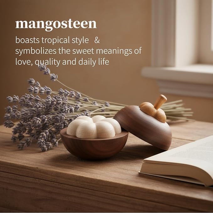 Passive Essential Oil Diffuser Wood Petal-Like, Small Portable Aromatherapy Diffuser Layered, Mini No-Electric Natural Boho Walnut Accent for Car, Desk, Rooms, Home, Office (Petal-Like)