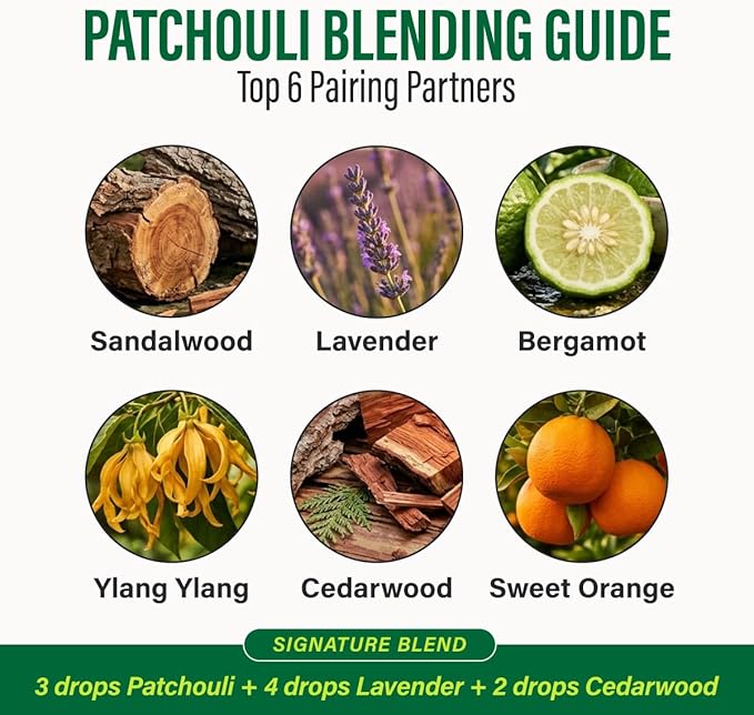100% Pure Patchouli Oil - 4 Fl Oz Patchouli Essential Oil for Hair, Skin, Diffuser, Aromatherapy & DIY Soap Making Scent