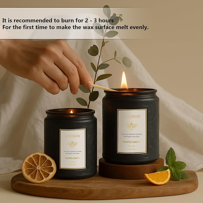 Gift for Dad, Blue Volcano Scented Candle for Home, Luxury Soy Wax Candle, 50 Hour Long Lasting Aromatherapy Candle, Coastal Home Decor Gift for Men, Birthday, Housewarming, Relaxation 7 oz