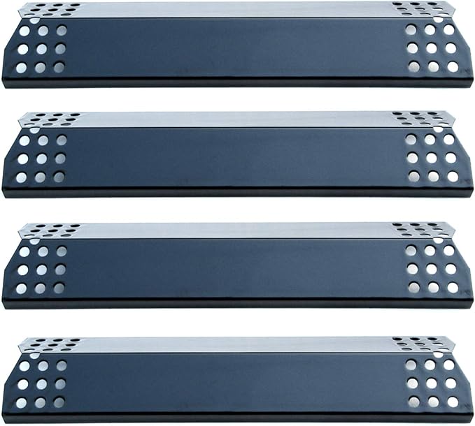 Parts DP129 (4-Pack) Porcelain Steel Heat Shield/Heat Plates 14 9/16 x 3 3/8" Replacement for Sunbeam, Nexgrill, Grill Master, Charbroil, Kitchen Aid, Members Mark, Uberhaus Gas Grills