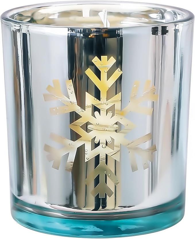 Viyffo 5oz Heat-Activated LED Light Up Scented Candle - Cedarwood, Non Toxic Soy Candle in Decorative Silver-White Jar, Night Light Candle for Bedroom, Bathroom & Living Room, Novelty Gift for Women