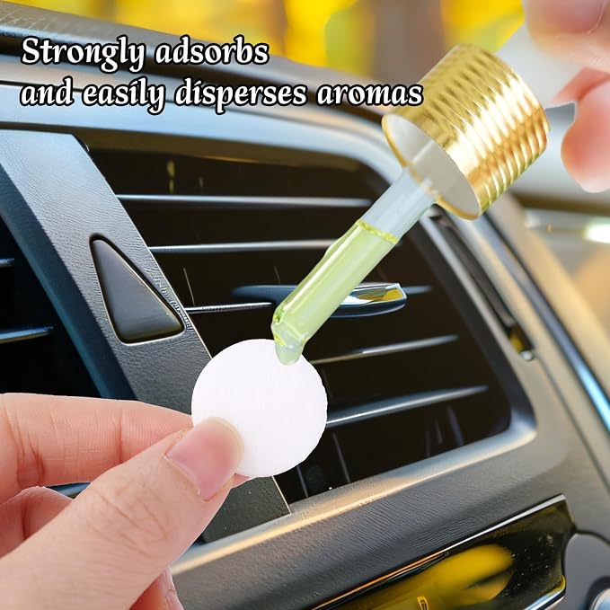50pcs Diffuser Refill Pads, 0.9in/23mm Unscented Aroma Replacement Pads for Humidifier Air Purifier Plug-in Diffuser Car Vent Clips Home and Office Use