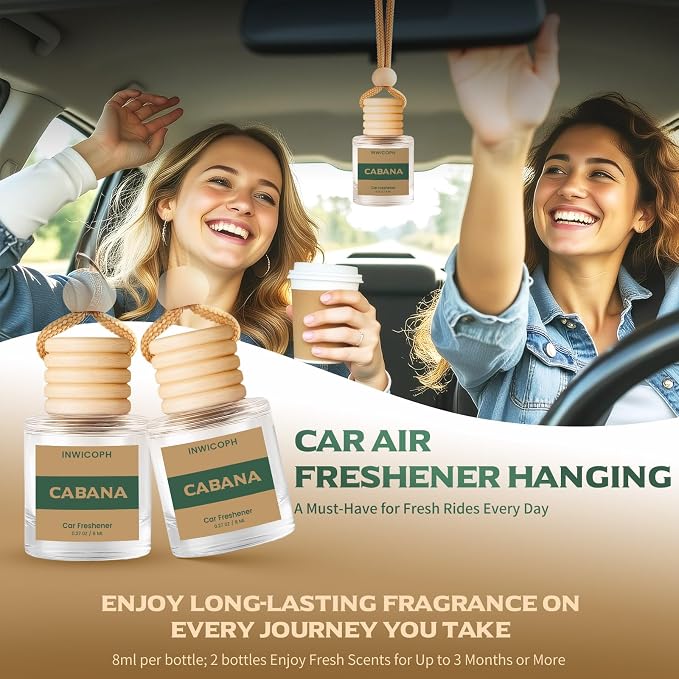 Car Air Freshener Diffuser Hanging, Cabana Fragrance Oil