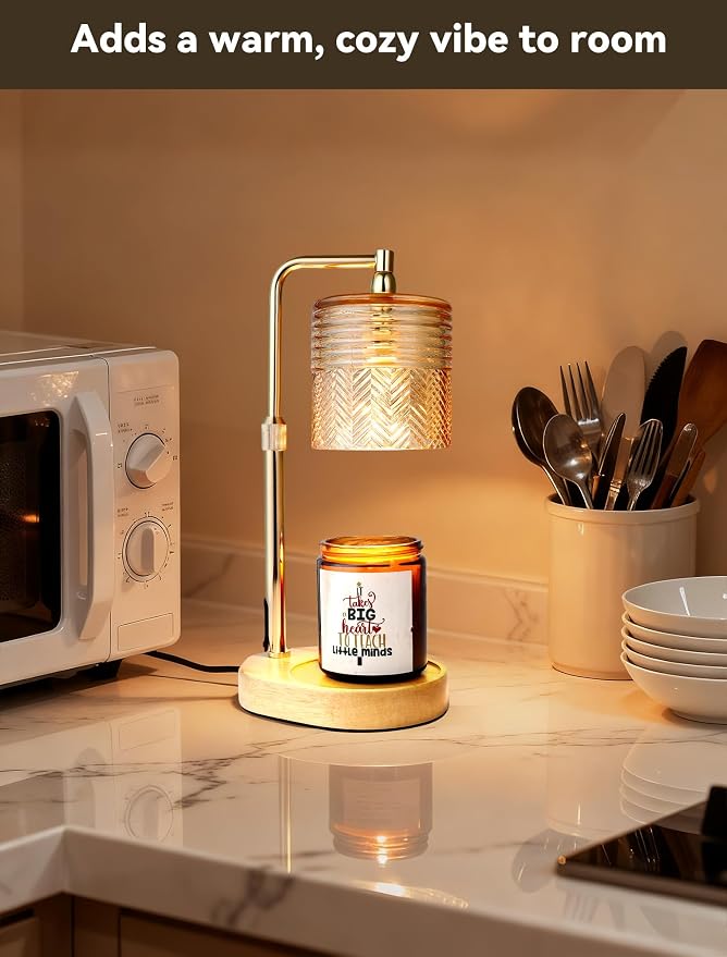 Candle Warmer Lamp with Timer, for Women Mom, House Warming Gifts New Home Decor, Wax Melt Warmer for Jar Candles