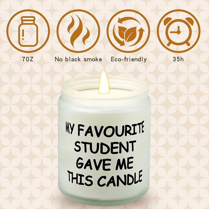 Lihome Teacher Appreciation Gifts - Funny Teacher's Day, Birthday, Thanksgiving, Christmas Gifts, Vanilla Coconut Candles