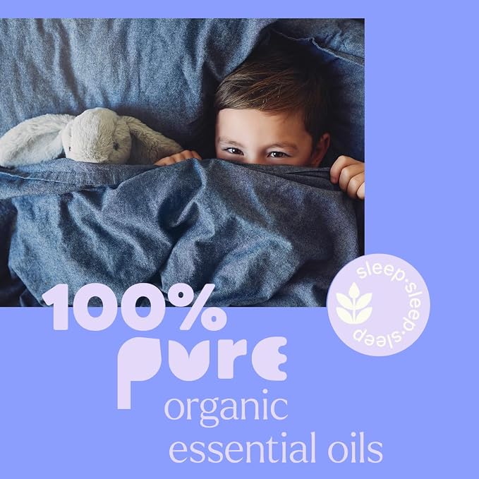 Plant Therapy Kids Organic Nighty Night Essential Oil Blend for Sleep, 10 mL (1/3 oz), 100% Pure, Undiluted, USDA Certified Organic, Encourages a Good Night's Rest