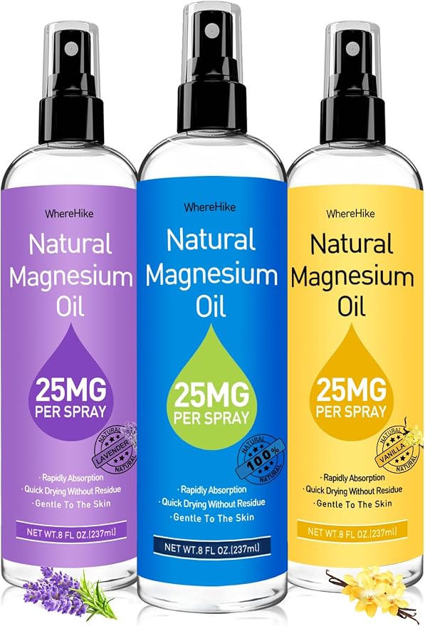 Stilip Magnesium Spray, Pure Magnesium Oil Spray for Feet,Ideal Gift for Muscle Relaxation&Better Sleep,Rapid Absorption,Quick Drying Without Residue-Unflavored.