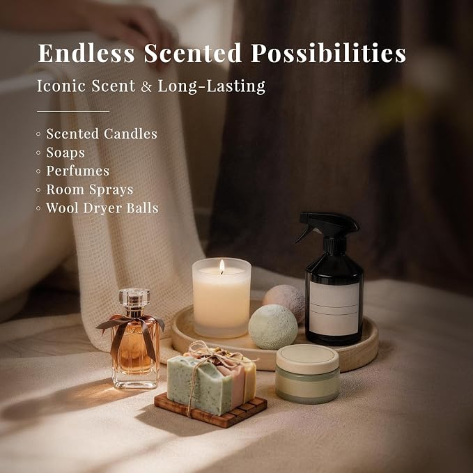 SU JUABA Hotel Collection Diffuser Oil Gift Set, Luxury Scents Inspired by Iconic Hotels, Fragrance Oil Perfect for Waterless Diffusers, Air Freshening, and DIY Crafting - 6x10mL