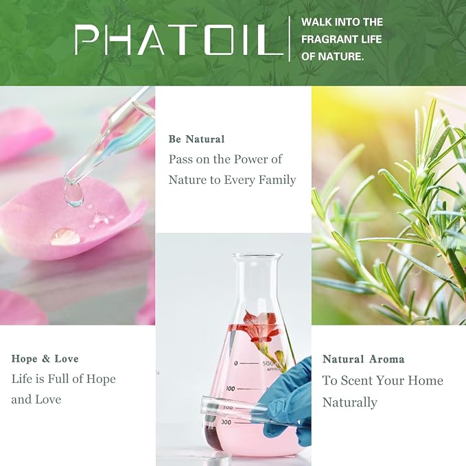PHATOIL 100ML Chamomile Essential Oil - 3.38FL.OZ Essential Oils for Diffusers for Home - Chamomile Oil Aromatherapy Oils with Glass Dropper
