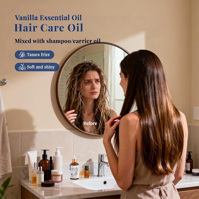 HIQILI Vanilla Essential Oil - 1 Fl Oz / 30ML | Beginner-Friendly for Making Perfume Candle Soap, Diffuser, Body, Skin, Lotion