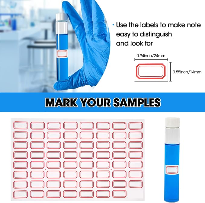 30ml Clear Glass Vials with Screw Caps and Plastic Stoppers, Small Liquid Sample Vial, Glass Tubes, Leak-Proof Vial, 25PCS(White Cap)