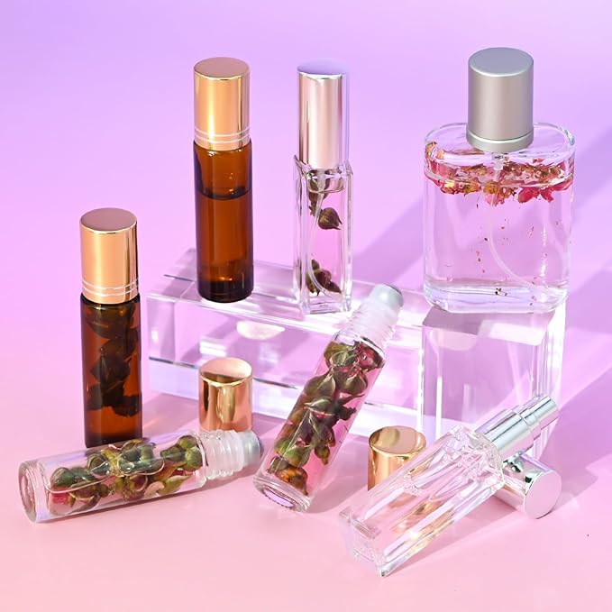 JUYRLE Perfume Making Kit- DIY Roller Perfume Making Kits for Women, Make Your Own Scent with Essential Oil, Bottle, Roller Fragrance Set, Fragrance Gifts for Women Girls