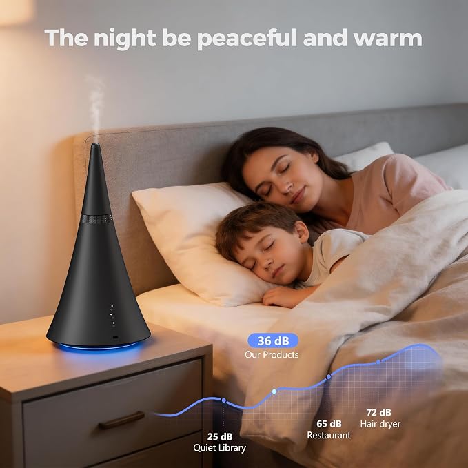 Waterless Scent Diffuser, House Scent Machine, 2000 Sq.Ft of Coverage, 100ml Large Capacity Aromatherapy Machine, Quiet,Ambient Light,Metal,Commercial for Home Large Room, Office