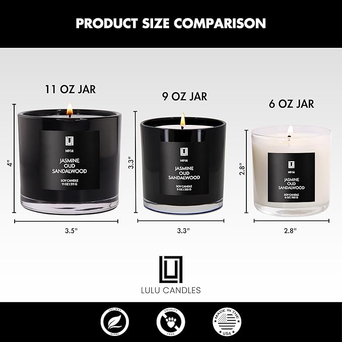 Lulu Candles | Ocean Breeze | Luxury Scented Soy Jar Candle | Hand Poured in The USA | Highly Scented & Long Lasting (9 Oz.)