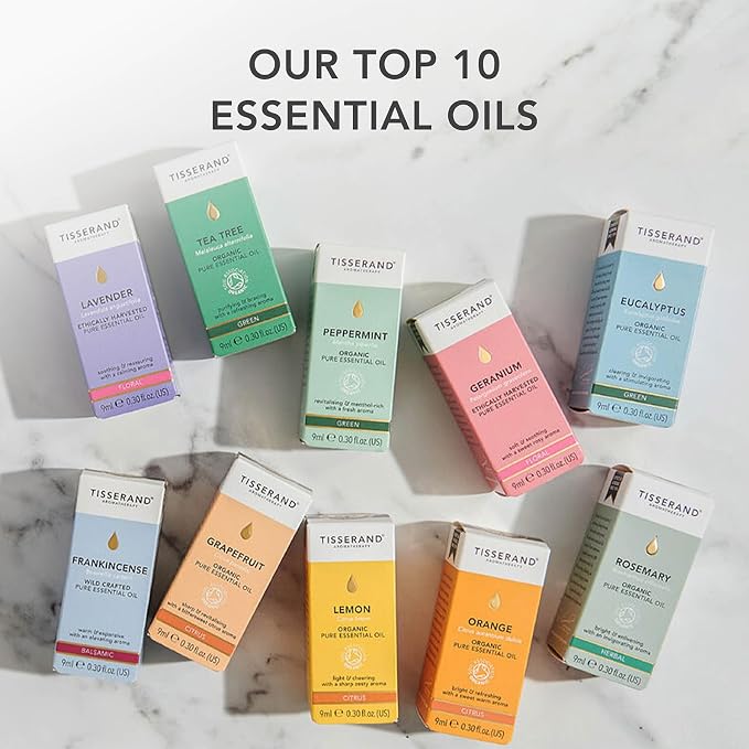 Tisserand Organic Pure Essential Oil - 100 Percent Natural - Essential Oils for Diffusers for Home - Vegan and Cruelty Free - Orange - 0.3 oz