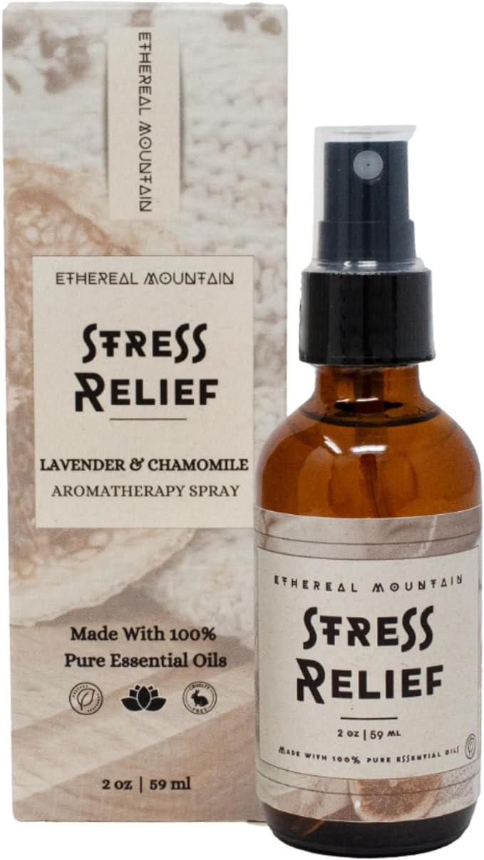 Stress Relief Pillow Spray, Lavander & Chamomile 100% Natural 2.0 Oz. Spray, Aromatherapy, Gifts for Her, Birthday Gifts, Gift Ideas, New Mom Gifts