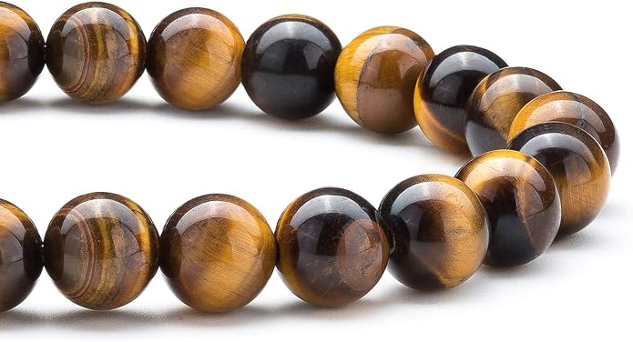 Men Women 8mm Natural Stone Lava Rock Diffuser Bracelet Elastic Yoga Agate Beads Bracelet Bangle