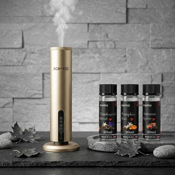 Scentia Pumpkin Vanilla Bakery Aromatherapy Diffuser Oil Collection – Essential Oil Blend for Candles, Home & DIY Cozy Scents 3x20ml Discovery Set