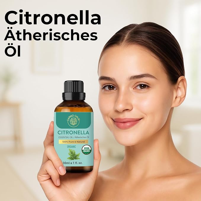 Citronella Essential Oil 30ML | for Diffuser | for Body | for Skin | 100% Pure Natural | Steam Distilled | Therapeutic Grade 1 fl oz