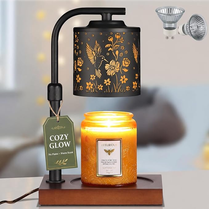 mocosa Candle Warmer Lamp with Adjustable Height Dimmable for New Home Decor Electric Candle Warmer for Jar Candles Birthday Gifts for Women Mom(Hummingbird)